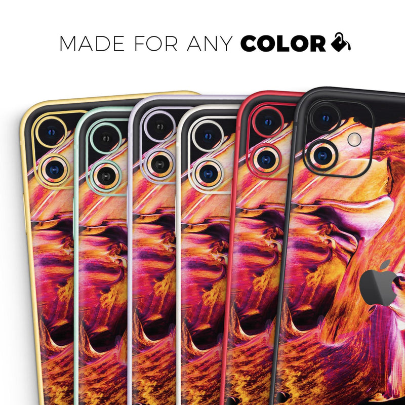 Liquid Abstract Paint V47 - Protective Skin Wrap & Decal – Compatible with iPhone SE to iPhone 17 Pro Max (All Models)