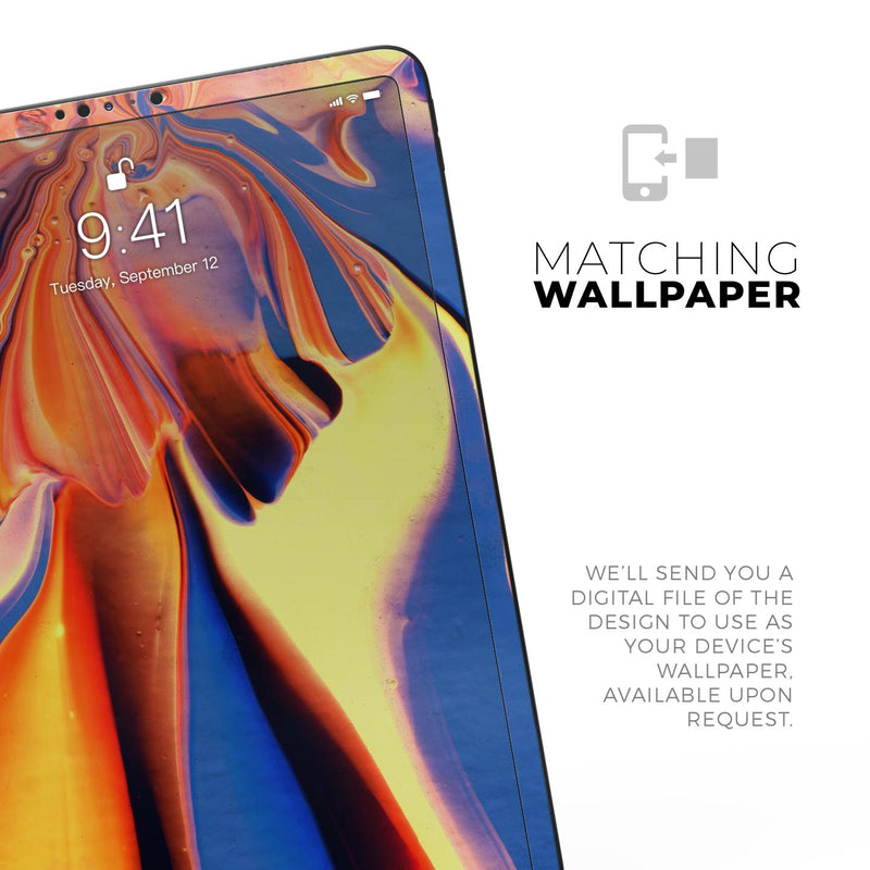 Liquid Abstract Paint V48 - Full Body Skin Decal for the Apple iPad Pro 12.9", 11", 10.5", 9.7", Air or Mini (All Models Available)
