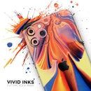 Liquid Abstract Paint V48 - Protective Skin Wrap & Decal – Compatible with iPhone SE to iPhone 17 Pro Max (All Models)