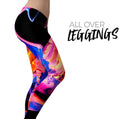 Liquid Abstract Paint V4 - All Over Print Womens Leggings / Yoga or Workout Pants