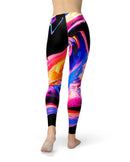 Liquid Abstract Paint V4 - All Over Print Womens Leggings / Yoga or Workout Pants