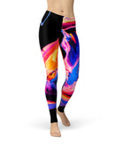 Liquid Abstract Paint V4 - All Over Print Womens Leggings / Yoga or Workout Pants