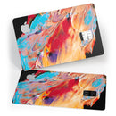 Liquid Abstract Paint V50 - Premium Protective Decal Skin-Kit for the Apple Credit Card