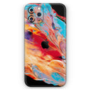 Liquid Abstract Paint V50 - Protective Skin Wrap & Decal – Compatible with iPhone SE to iPhone 17 Pro Max (All Models)