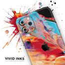 Liquid Abstract Paint V50 - Protective Skin Wrap & Decal – Compatible with iPhone SE to iPhone 17 Pro Max (All Models)