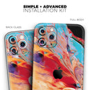 Liquid Abstract Paint V50 - Protective Skin Wrap & Decal – Compatible with iPhone SE to iPhone 17 Pro Max (All Models)