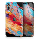 Liquid Abstract Paint V50 - Protective Skin Wrap & Decal – Compatible with iPhone SE to iPhone 17 Pro Max (All Models)