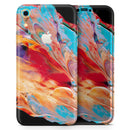Liquid Abstract Paint V50 - Skin-Kit for the Apple iPhone XR, XS MAX, XS/X, 8/8+, 7/7+, 5/5S/SE (All iPhones Available)