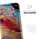 Liquid Abstract Paint V50 - Skin-Kit for the Apple iPhone XR, XS MAX, XS/X, 8/8+, 7/7+, 5/5S/SE (All iPhones Available)