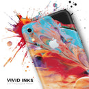 Liquid Abstract Paint V50 - Skin-Kit for the Apple iPhone XR, XS MAX, XS/X, 8/8+, 7/7+, 5/5S/SE (All iPhones Available)