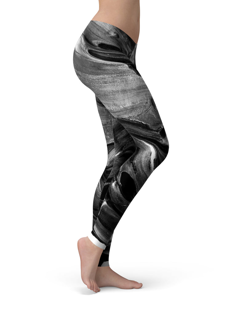 Liquid Abstract Paint V57 - All Over Print Womens Leggings / Yoga or Workout Pants