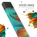 Liquid Abstract Paint V60 - Premium Decal Protective Skin-Wrap Sticker compatible with the Juul Labs vaping device