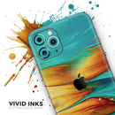 Liquid Abstract Paint V60 - Protective Skin Wrap & Decal – Compatible with iPhone SE to iPhone 17 Pro Max (All Models)