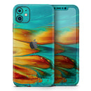 Liquid Abstract Paint V60 - Protective Skin Wrap & Decal – Compatible with iPhone SE to iPhone 17 Pro Max (All Models)