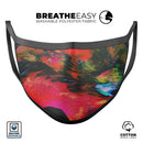 Liquid Abstract Paint V61 - Made in USA Mouth Cover Unisex Anti-Dust Cotton Blend Reusable & Washable Face Mask with Adjustable Sizing for Adult or Child