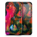 Liquid Abstract Paint V61 - Protective Skin Wrap & Decal – Compatible with iPhone SE to iPhone 17 Pro Max (All Models)