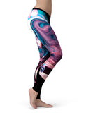 Liquid Abstract Paint V62 - All Over Print Womens Leggings / Yoga or Workout Pants