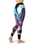 Liquid Abstract Paint V62 - All Over Print Womens Leggings / Yoga or Workout Pants