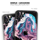 Liquid Abstract Paint V62 - Protective Skin Wrap & Decal – Compatible with iPhone SE to iPhone 17 Pro Max (All Models)