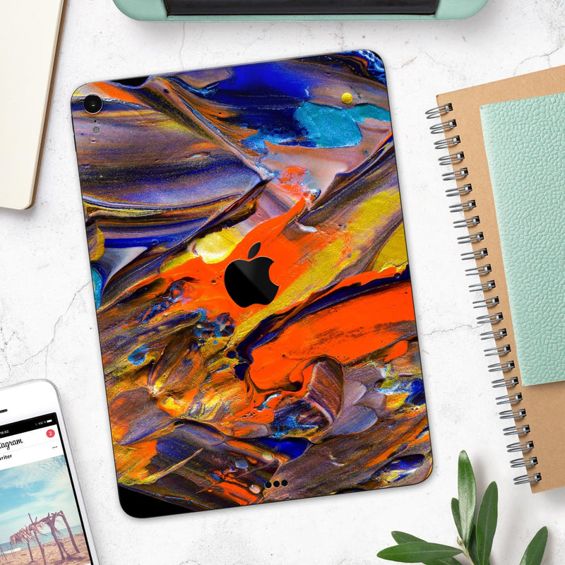 Liquid Abstract Paint V63 - Full Body Skin Decal for the Apple iPad Pro 12.9", 11", 10.5", 9.7", Air or Mini (All Models Available)