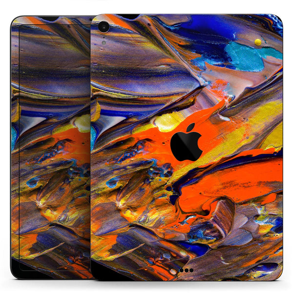 Liquid Abstract Paint V63 - Full Body Skin Decal for the Apple iPad Pro 12.9", 11", 10.5", 9.7", Air or Mini (All Models Available)