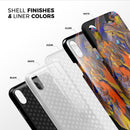 Liquid Abstract Paint V63 - iPhone X Swappable Hybrid Case