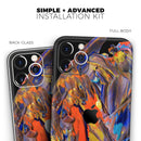 Liquid Abstract Paint V63 - Protective Skin Wrap & Decal – Compatible with iPhone SE to iPhone 17 Pro Max (All Models)