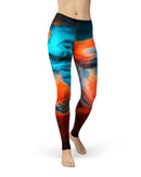 Liquid Abstract Paint V64 - All Over Print Womens Leggings / Yoga or Workout Pants