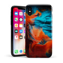 Liquid Abstract Paint V64 - iPhone X Swappable Hybrid Case