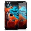 Liquid Abstract Paint V64 - Protective Skin Wrap & Decal – Compatible with iPhone SE to iPhone 17 Pro Max (All Models)