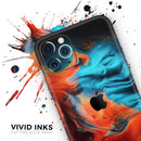 Liquid Abstract Paint V64 - Protective Skin Wrap & Decal – Compatible with iPhone SE to iPhone 17 Pro Max (All Models)