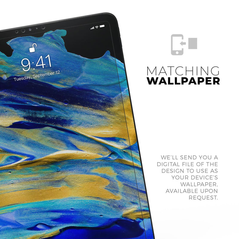 Liquid Abstract Paint V65 - Full Body Skin Decal for the Apple iPad Pro 12.9", 11", 10.5", 9.7", Air or Mini (All Models Available)