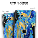 Liquid Abstract Paint V65 - Protective Skin Wrap & Decal – Compatible with iPhone SE to iPhone 17 Pro Max (All Models)