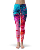 Liquid Abstract Paint V66 - All Over Print Womens Leggings / Yoga or Workout Pants