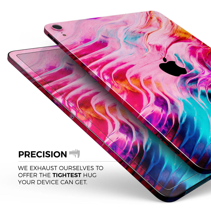 Liquid Abstract Paint V66 - Full Body Skin Decal for the Apple iPad Pro 12.9", 11", 10.5", 9.7", Air or Mini (All Models Available)