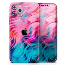 Liquid Abstract Paint V66 - Protective Skin Wrap & Decal – Compatible with iPhone SE to iPhone 17 Pro Max (All Models)