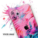 Liquid Abstract Paint V66 - Protective Skin Wrap & Decal – Compatible with iPhone SE to iPhone 17 Pro Max (All Models)