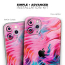 Liquid Abstract Paint V66 - Protective Skin Wrap & Decal – Compatible with iPhone SE to iPhone 17 Pro Max (All Models)