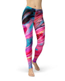 Liquid Abstract Paint V67 - All Over Print Womens Leggings / Yoga or Workout Pants