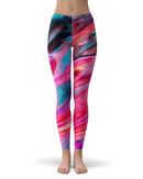 Liquid Abstract Paint V67 - All Over Print Womens Leggings / Yoga or Workout Pants