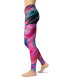 Liquid Abstract Paint V67 - All Over Print Womens Leggings / Yoga or Workout Pants