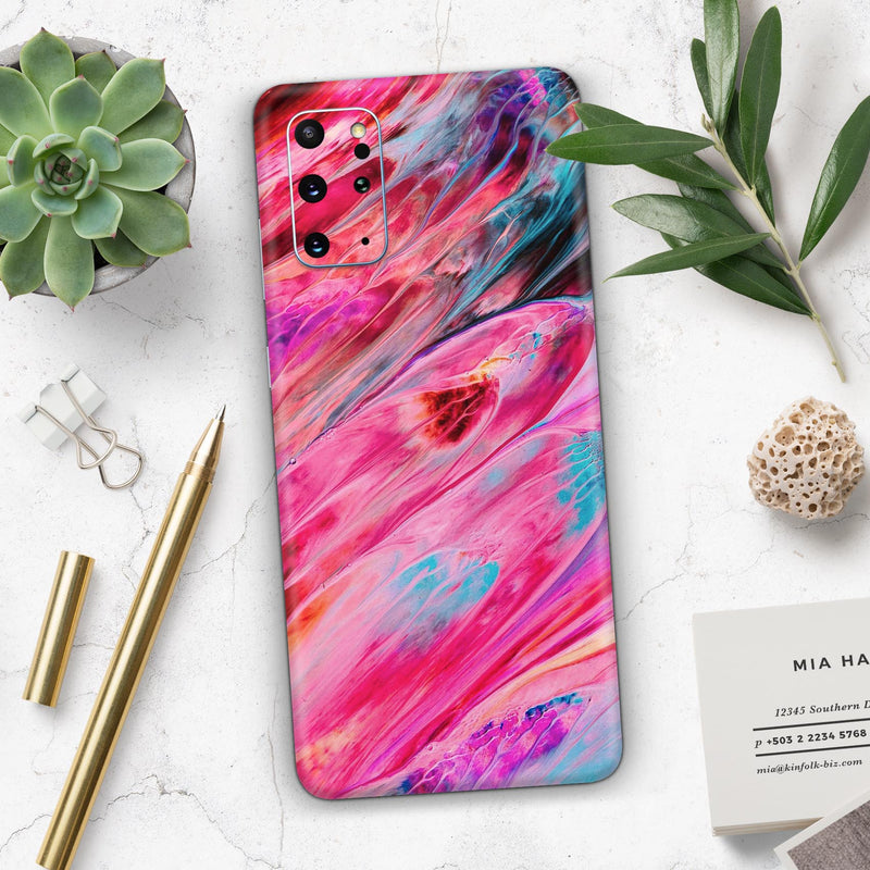 Liquid Abstract Paint V67 - Skin-Kit for the Samsung Galaxy S-Series S20, S20 Plus, S20 Ultra , S10 & others (All Galaxy Devices Available)