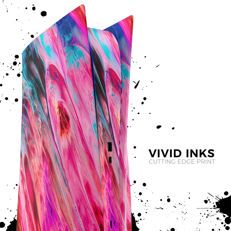 Liquid Abstract Paint V67 - Full Body Skin Decal Wrap Kit for Sony Playstation 5, Playstation 4, Playstation 3, & Controllers