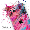 Liquid Abstract Paint V67 - Protective Skin Wrap & Decal – Compatible with iPhone SE to iPhone 17 Pro Max (All Models)