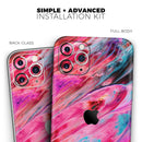 Liquid Abstract Paint V67 - Protective Skin Wrap & Decal – Compatible with iPhone SE to iPhone 17 Pro Max (All Models)