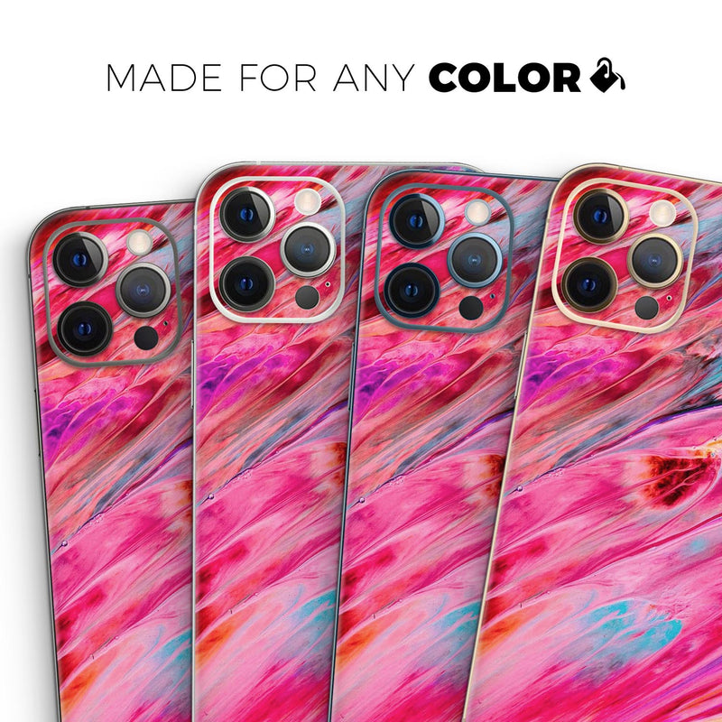 Liquid Abstract Paint V67 // Full-Body Skin Decal Wrap Cover for Apple iPhone 15, 14, 13, Pro, Pro Max, Mini, XR, XS, SE (All Models)
