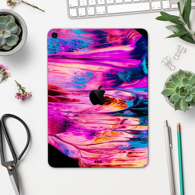 Liquid Abstract Paint V68 - Full Body Skin Decal for the Apple iPad Pro 12.9", 11", 10.5", 9.7", Air or Mini (All Models Available)