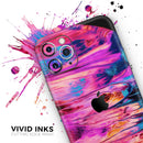 Liquid Abstract Paint V68 - Protective Skin Wrap & Decal – Compatible with iPhone SE to iPhone 17 Pro Max (All Models)