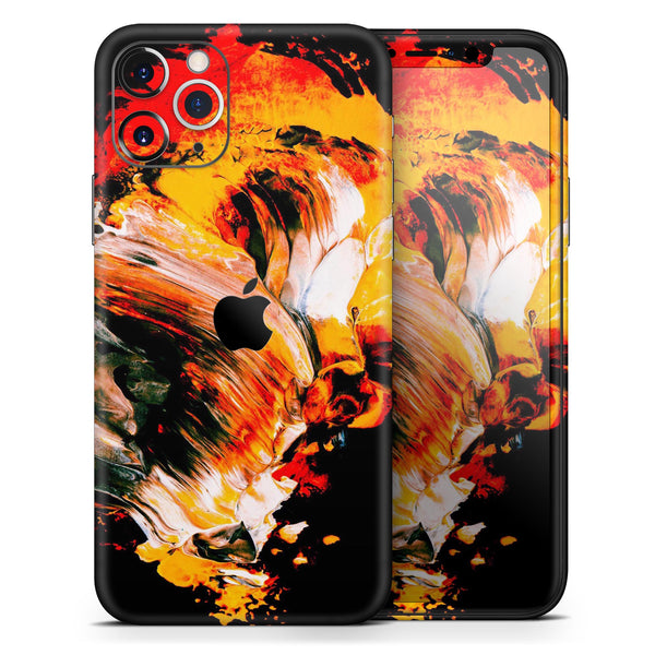 Liquid Abstract Paint V69 // Skin-Kit compatible with the Apple iPhone 14, 13, 12, 12 Pro Max, 12 Mini, 11 Pro, SE, X/XS + (All iPhones Available)