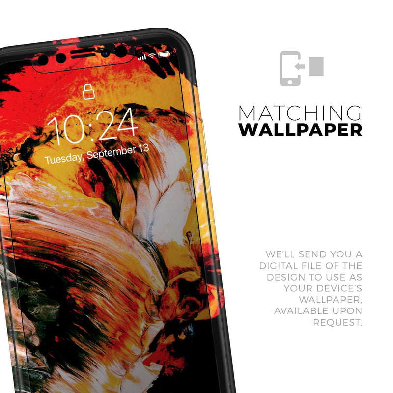 Liquid Abstract Paint V69 - Protective Skin Wrap & Decal – Compatible with iPhone SE to iPhone 17 Pro Max (All Models)